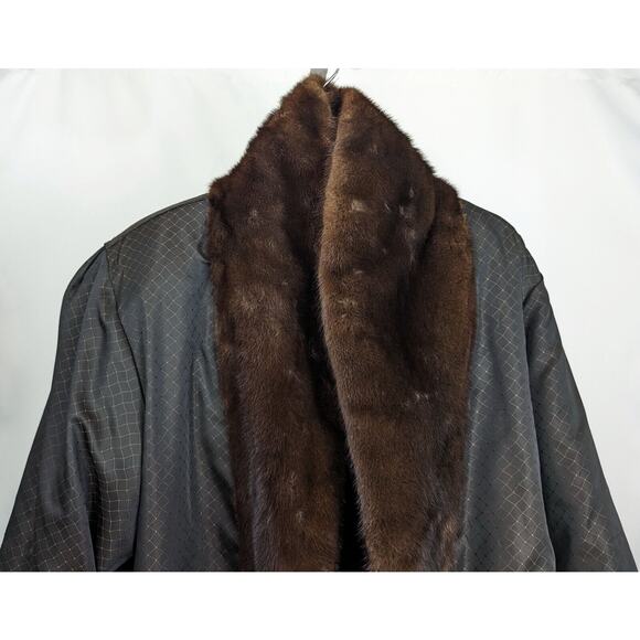 Vintage Mink Coat Balenciaga Full Length Long Brown Misses Size Large - Picture 9 of 15